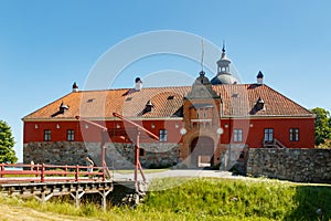 View of royal Gripsholms castle in Mariefred, Sweden