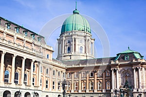 View of Royal Palace, Budapest history museum Buda Castle, Budapest, Hungary, beautiful summer day