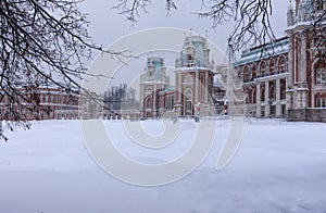 View of the royal palace on a winter day