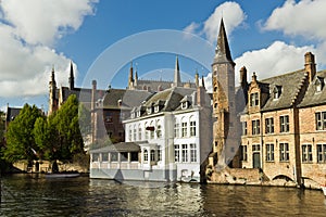 View from Rozenhoedkaai in Bruges, Belgium