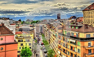 View of Rue Centrale in Lausanne photo
