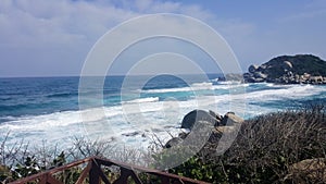 View of a rugged beach