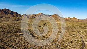 Aerial View Of Spur Cross Ranch Regional Park Near Cave Creek, Arizona