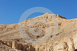 View of the rugged peaks around the Valley of the Kings