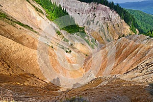 View of the Ruginoasa Hole (Groapa Ruginoasa in Romanian, Apuseni Mountains, Romania).