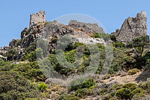 View at the ruin of the castle Asklipio