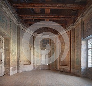 View of the ruined interior