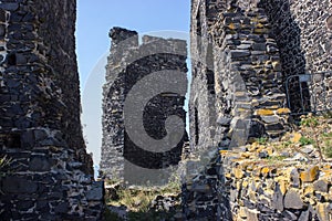 View on the ruines of hazmburk castle