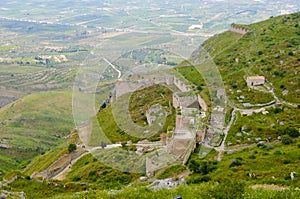 View on ruins of acrocorinth