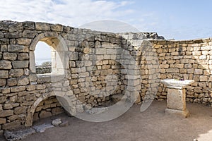Ruins of the ancient Greek city of Chersonesos on the Crimean Peninsula