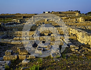 View ruins archaeological area of the ancient settlement of Egnazia