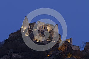 View on the ruins of the castle of Duernstein, Austria