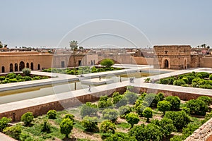 View at the ruins of El Badi palace in Marrakesh ,Morocco