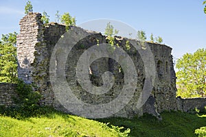 View of the ruins of the Haapsalu Castle