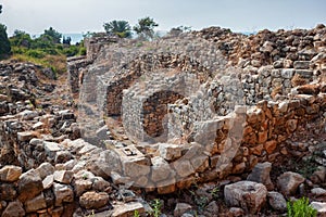 View of the ruins of the historic city of Byblos. Lebanon