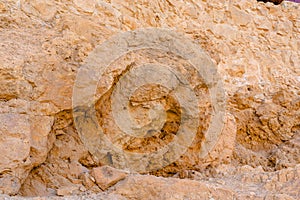 View on the ruins of the Masada fortress in the Judaean Desert, Israel