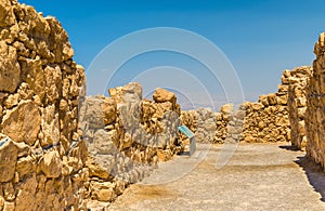 View on ruins of Masada fortress - Judaean Desert, Israel