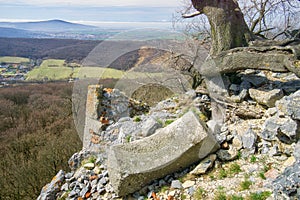 View from ruins of Pajstun castle on Zahorie region near Stupava town