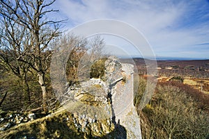 View from ruins of Pajstun castle on Zahorie region near Stupava town