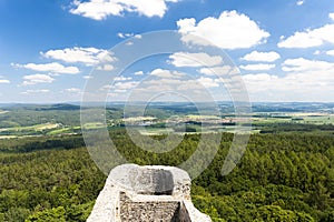 view from ruins of Radyne Castle, Czech Republic