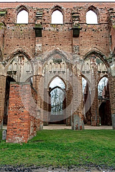 View of the ruins of Tartu Cathedral