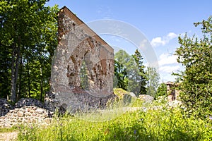 View of ruins of The Viljandi Castle