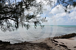 View from Rum Point on the North Side of Grand Cayman in the Cayman Islands