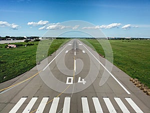 View on runways. an empty airfield with no aircraft. crisis in aviation