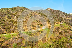 View of the Runyon Canyon Trail in California