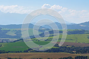 View of rural tatra valley landscape