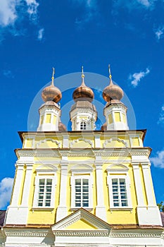 View on Russian church cupolas photo