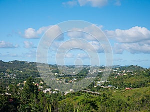 View from Ruta panoramica road in Puerto Rico. USA. this road is little used by tourists but allows to leave the tourist circuit photo