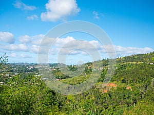 View from Ruta panoramica road in Puerto Rico. USA. this road is little used by tourists but allows to leave the tourist circuit photo