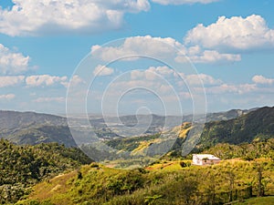 View from Ruta panoramica road in Puerto Rico. USA. this road is little used by tourists but allows to leave the tourist circuit