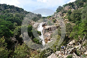 View of S`Ega Sizzoris waterfall