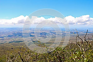 View of the savanna from the top of Mount Roraima photo