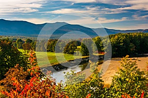 View of the Saco River in Conway, New Hampshire.