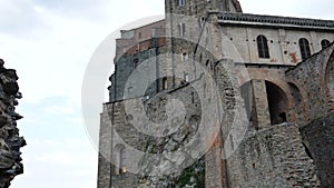 View of Sacra di San Michele, in Italy