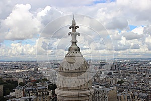View from SacrÃ© Coeur onto the roofs of north Paris and the 18th arrondissement