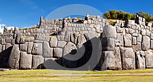 View of Sacsayhuaman, Inca ruins in Cusco or Cuzco town