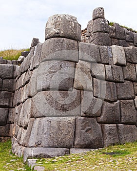 View of Sacsayhuaman, Inca ruins in Cusco or Cuzco town