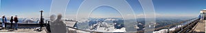 view from the saentis mountain station switzerland high definition panorama