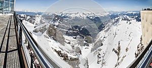 view from the saentis mountain station switzerland high definition panorama