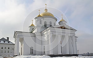 View of the Saint Alexius of Rome Church, Blagoveschensky monastery. Nizhny Novgorod, Russia.
