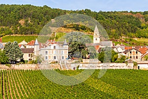 View of Saint-Aubin village in Burgundy, France