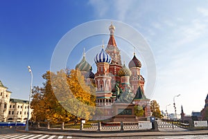 View of the Saint Basil cathedral (Pokrovsky Cathedral)