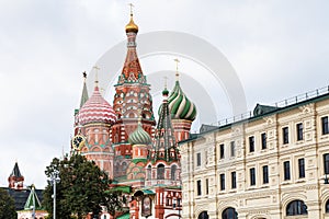 View of Saint Basil Cathedral from Varvarka street