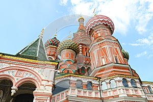 View Saint Basil's Cathedral on Red Square in Moscow Russia Copyspace Red Square Cathedral Built in Sixteenth Century