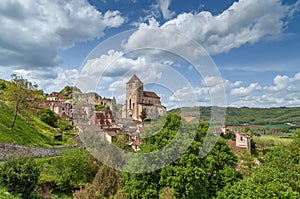 View of Saint-Cirq-Lapopie, France