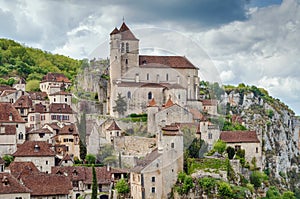 View of Saint-Cirq-Lapopie, France